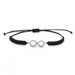 Stoffarmband mit Unendlichkeitszeichen Damen