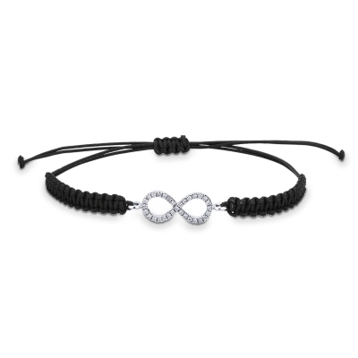 Stoffarmband mit Unendlichkeitszeichen Damen
