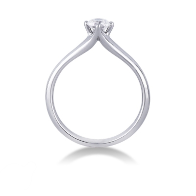 Weißgold Solitärring 0,40 ct