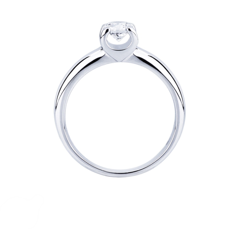 Antragsring Weißgold 750 mit Diamanten