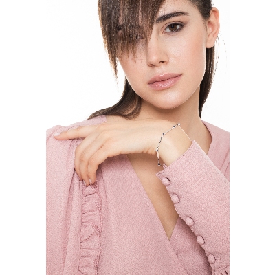 Saphir Armband Damen Weißgold 