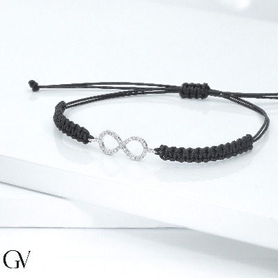 Stoffarmband mit Unendlichkeitszeichen Damen