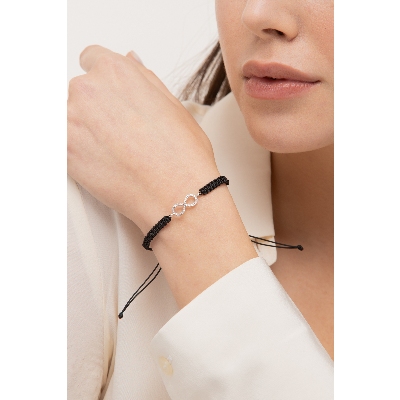 Stoffarmband mit Unendlichkeitszeichen Damen