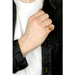 Schädelring aus 18 Karat Roségold mit Diamanten 2