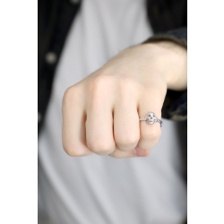 Totenkopf Ring aus 750er Weißgold 2