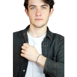 750er Weißgold Armreif Herren mit blauen Saphiren 2