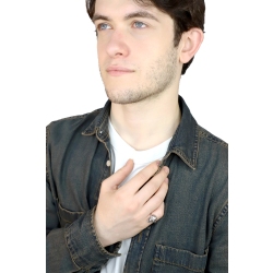 Weißgold 18K Totenkopf Ring mit Brillanten  2