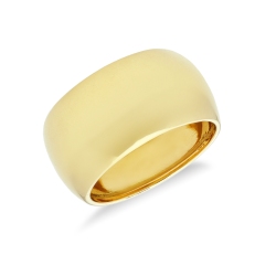 Glänzender Bandring aus 18K Gelbgold
