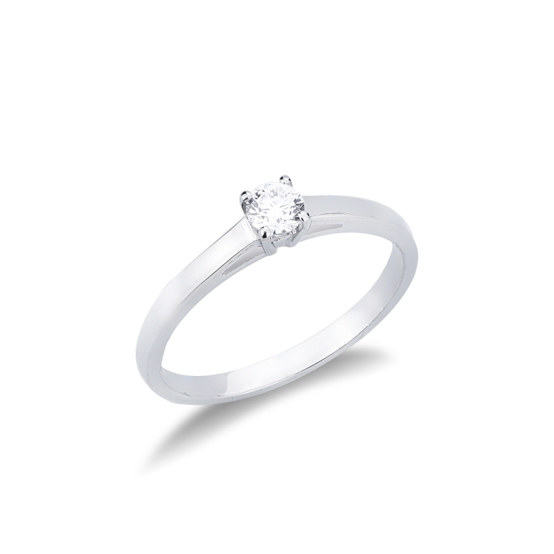 Ring mit Diamant 0.20 kt aus Weißgold 750