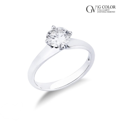 18k Weißgold einkaräter Verlobungsring Antragsring 