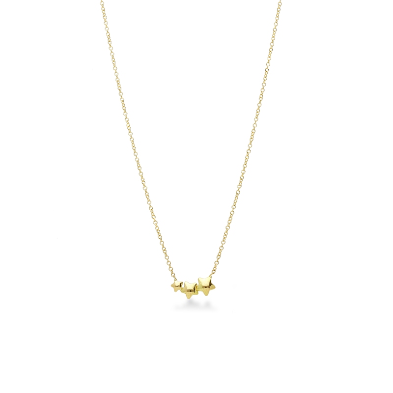 Damenkette mit Sternen aus Gelbgold 18K