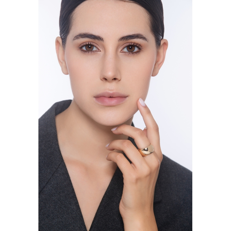 Glänzender Bandring aus 18K Gelbgold