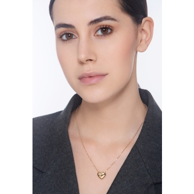 Gelbgold 18K Herzkette 