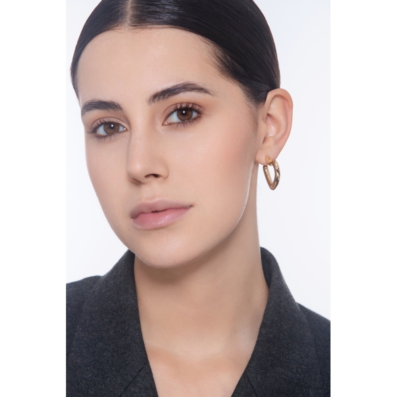 Herz Ohrringe aus 750er Gelbgold