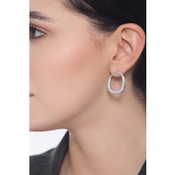 Creolen Weißgold 750 mit Diamanten 2