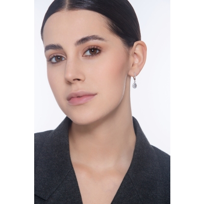 Aquamarin Ohrringe aus 750er Weißgold mit Diamanten