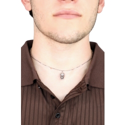 Kette mit Totenkopf mit Diamanten 2