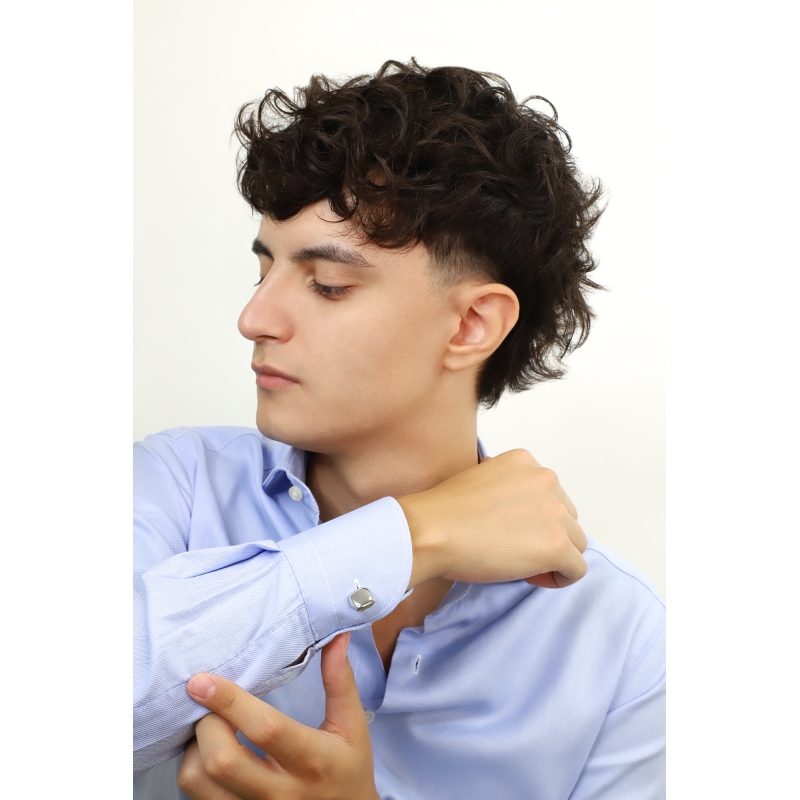 750er Weißgold Manschettenknöpfe Herrenschmuck