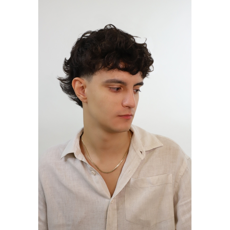 Panzerkette Herren 18K Gelbgold 60 cm