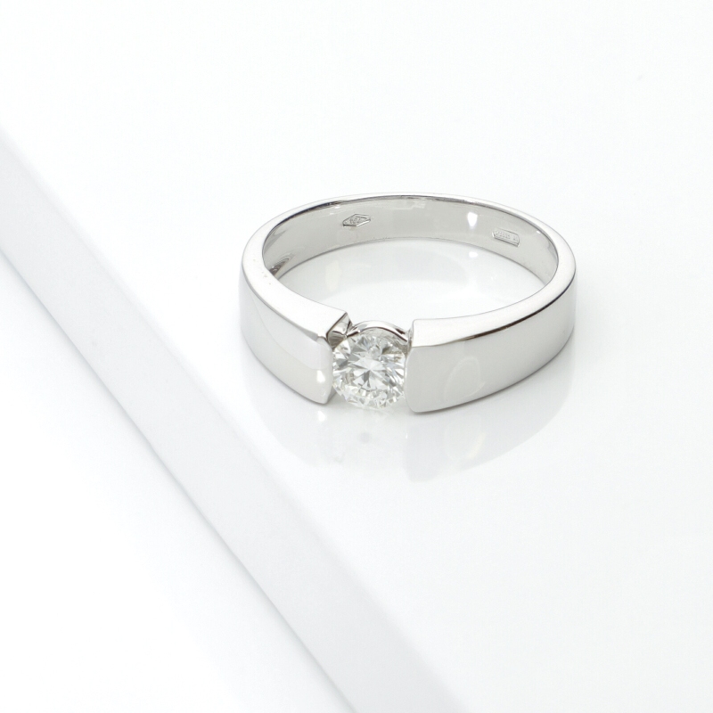 Diamantring 0.40 kt Spannfassung Weißgold 750