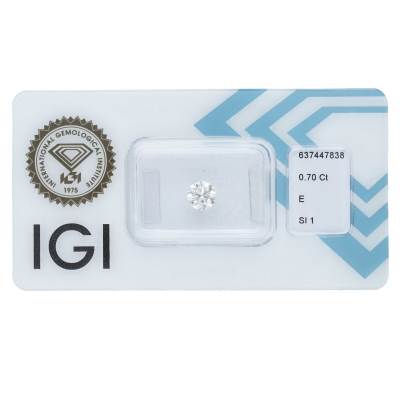 IGI-zertifizierter Diamant CT 0,70  E  SI1