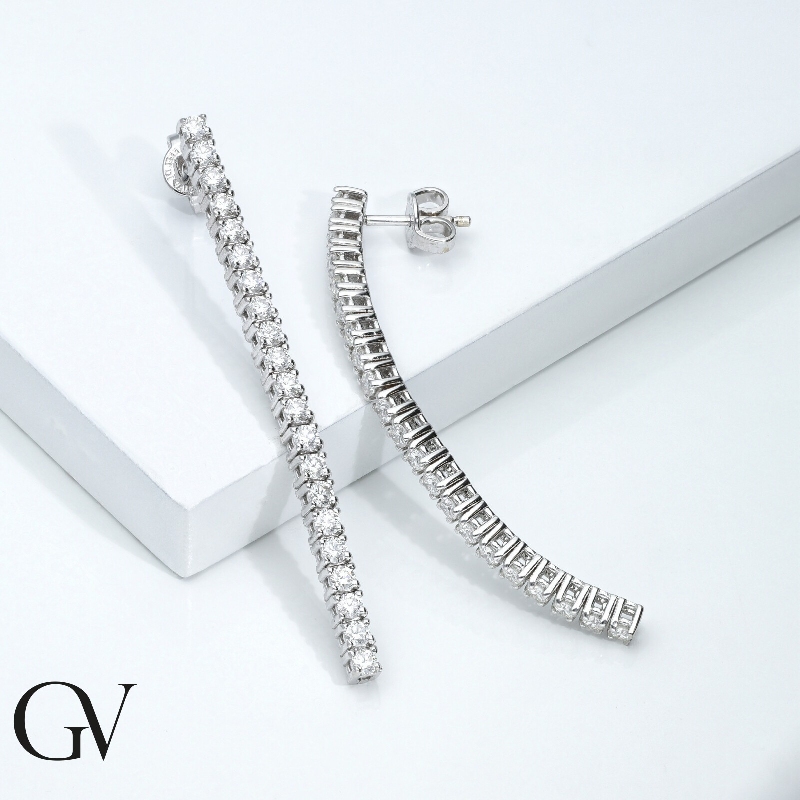 Ohrhänger aus Weißgold 750 mit Brillanten