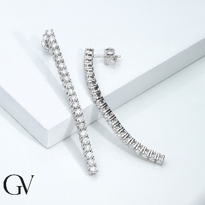 Ohrhänger aus Weißgold 750 mit Brillanten