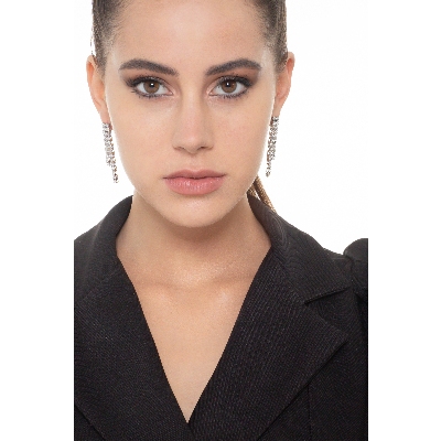 Damen Ohrhänger aus Weißgold 750 mit Diamanten