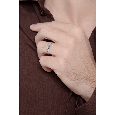 Unisex Weissgold Ring