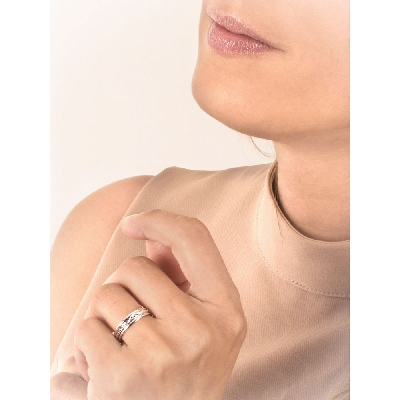 Diamantierter Ehering Weißgold 750