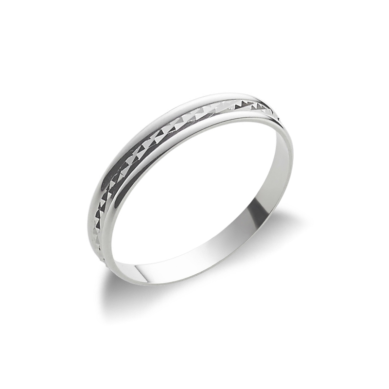 Diamantierter Ehering Weißgold 750