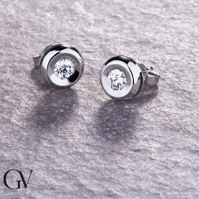 Diamantohrstecker aus Weißgold