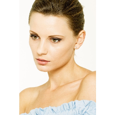 Runde Diamant-Ohrringe aus 18K Weißgold