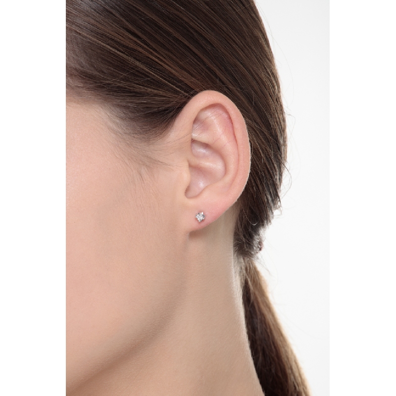 Ohrstecker Weißgold 750 mit Diamanten