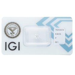 IGI-zertifizierter Diamant CT 0,43   F   SI1