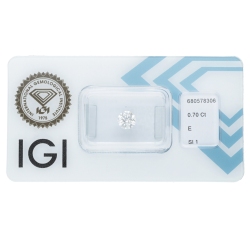 IGI-zertifizierter Diamant CT 0,70    E     SI1