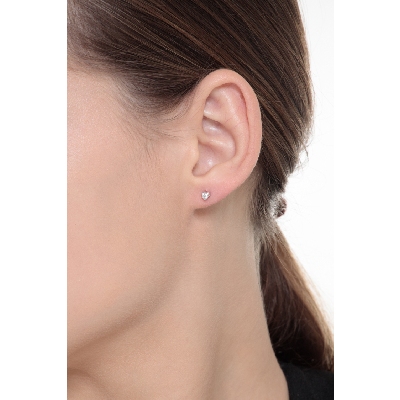 Ausgefallene Ohrstecker aus Weißgold 750 mit Brillanten