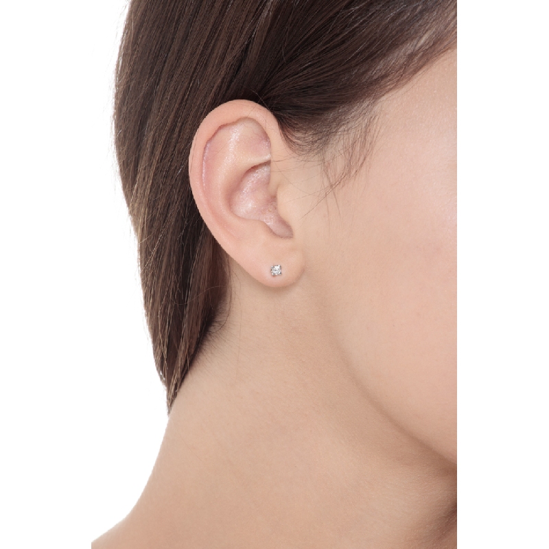 Moderne Ohrstecker aus Weißgold 750 mit Brillanten