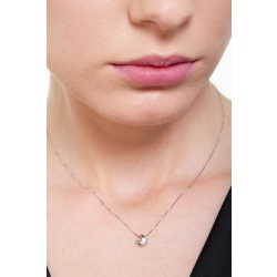 Weißgold Kette Damen mit Designer Diamant-Anhänger 2