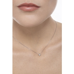 Weißgoldkette mit Solitär-Anhänger 2