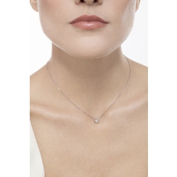 Halskette aus 18K Weißgold mit Solitär-Anhänger 2