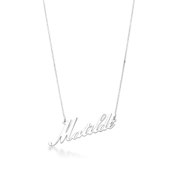 Personalisierbare Namenskette Weißgold 7 bis 10 Buchstaben