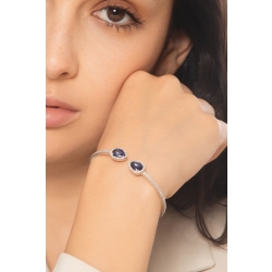 Armreif mit Saphiren und Diamanten aus Weißgold 750 2