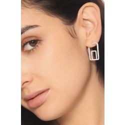 Designer Ohrringe Weißgold 750 mit Diamanten 2