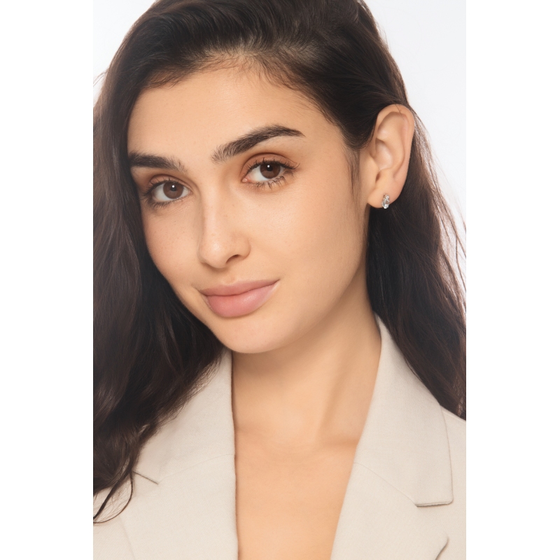 Ohrstecker Weißgold Aquamarin Diamanten