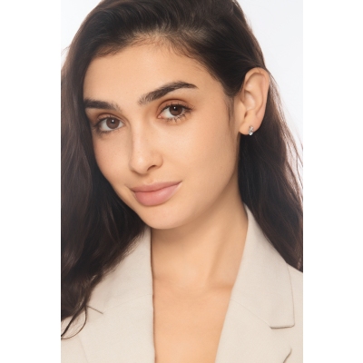 Ohrstecker Weißgold Aquamarin Diamanten