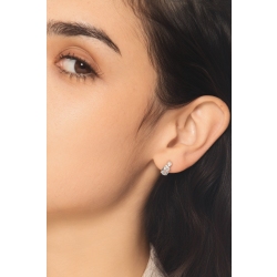 Aquamarin Ohrstecker mit Diamanten Weißgold 18K 2