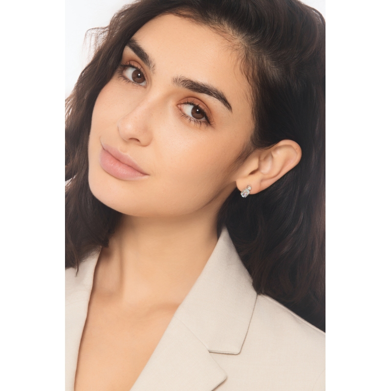 Ohrstecker Weißgold mit Aquamarin und Diamanten