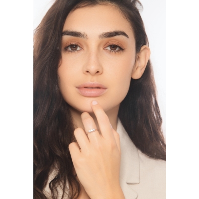 Trilogy Ring Weißgold mit drei Diamanten