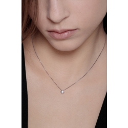 Solitär Kette Weißgold 2